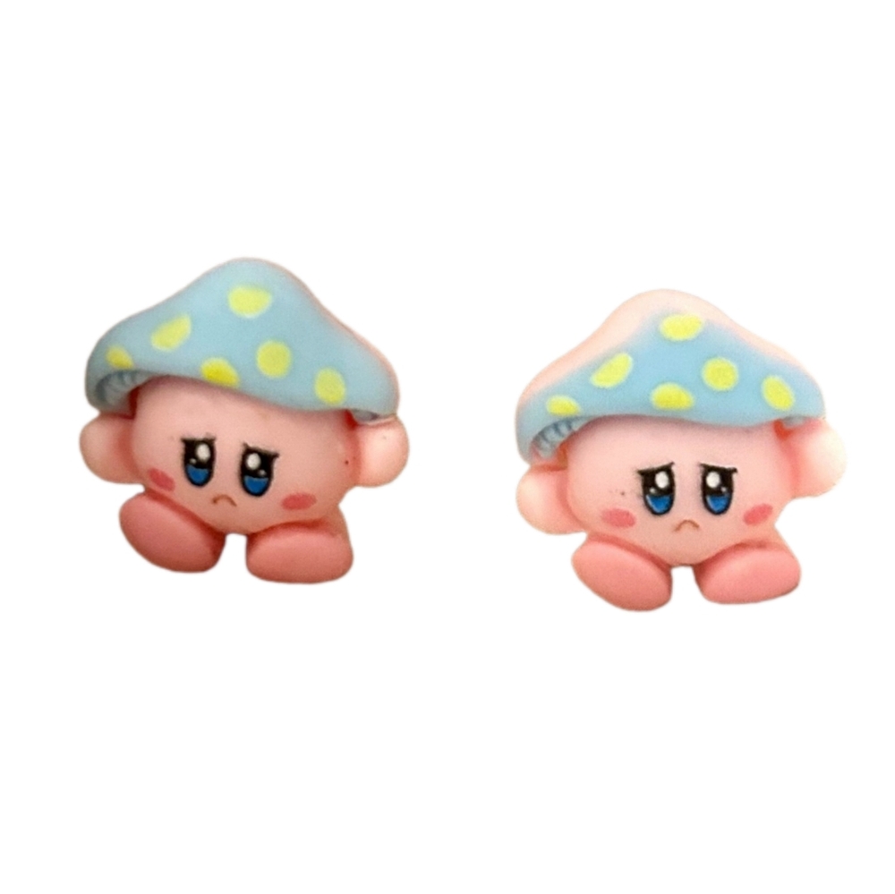 Kirby Inspired Mushroom Earrings - Picture 8 of 8